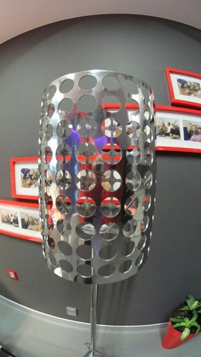 Lampa ręcznie robiona polerowana stal nierdzewna 2mm