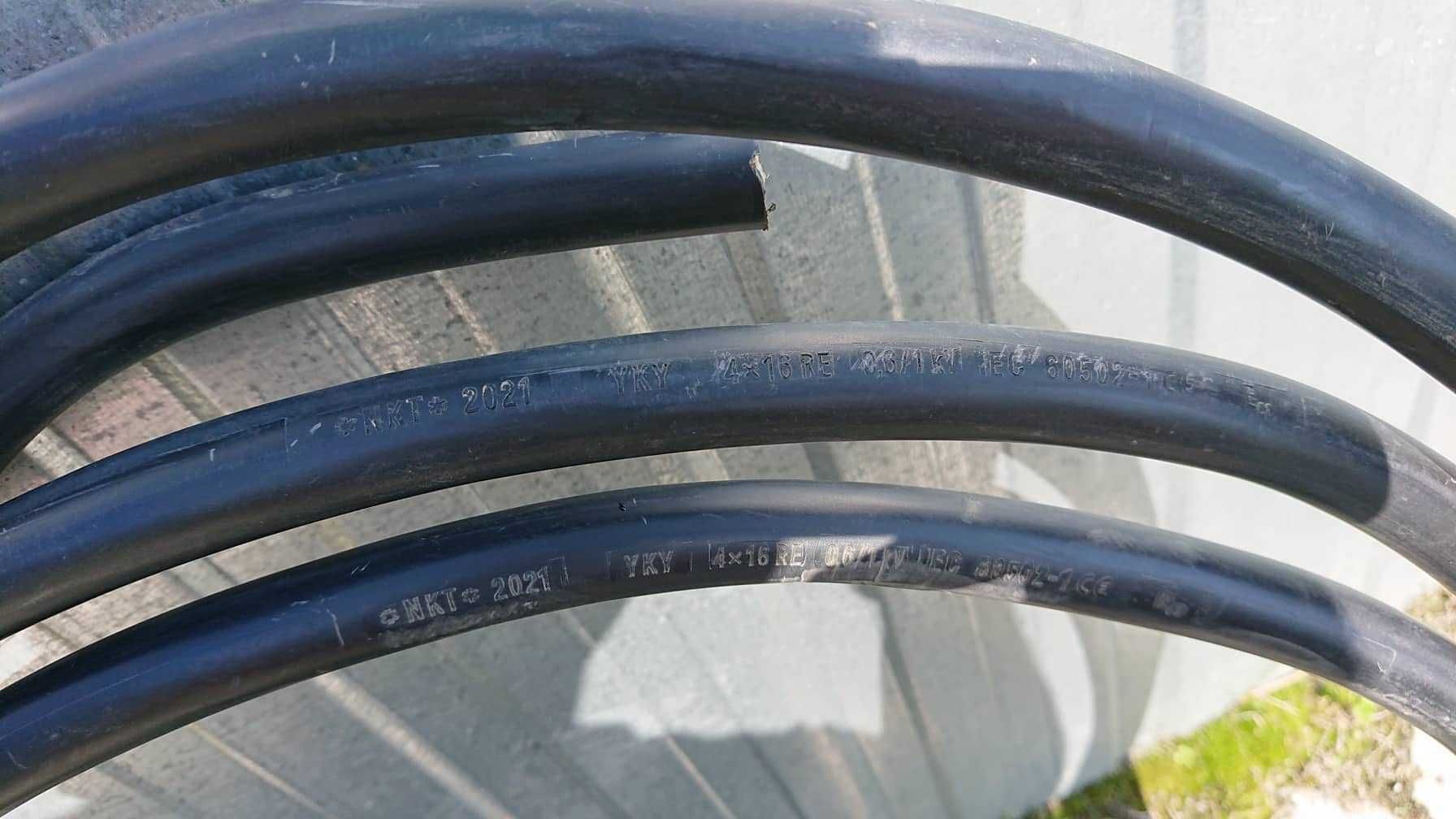 Kabel przewod energetyczny ziemny NKT YKY 4x16 RE 0,6/1kV - 5,2m