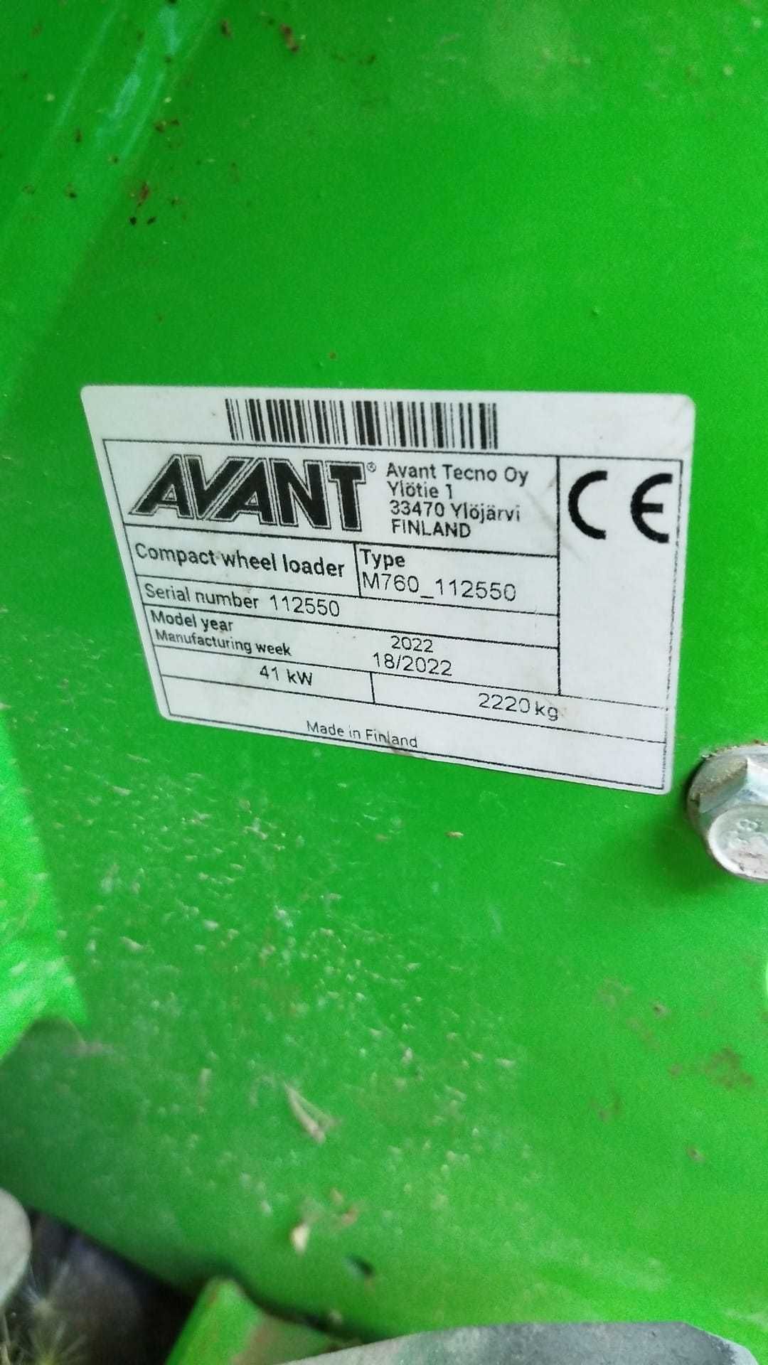 Avant 760i de 2022 + alfaias