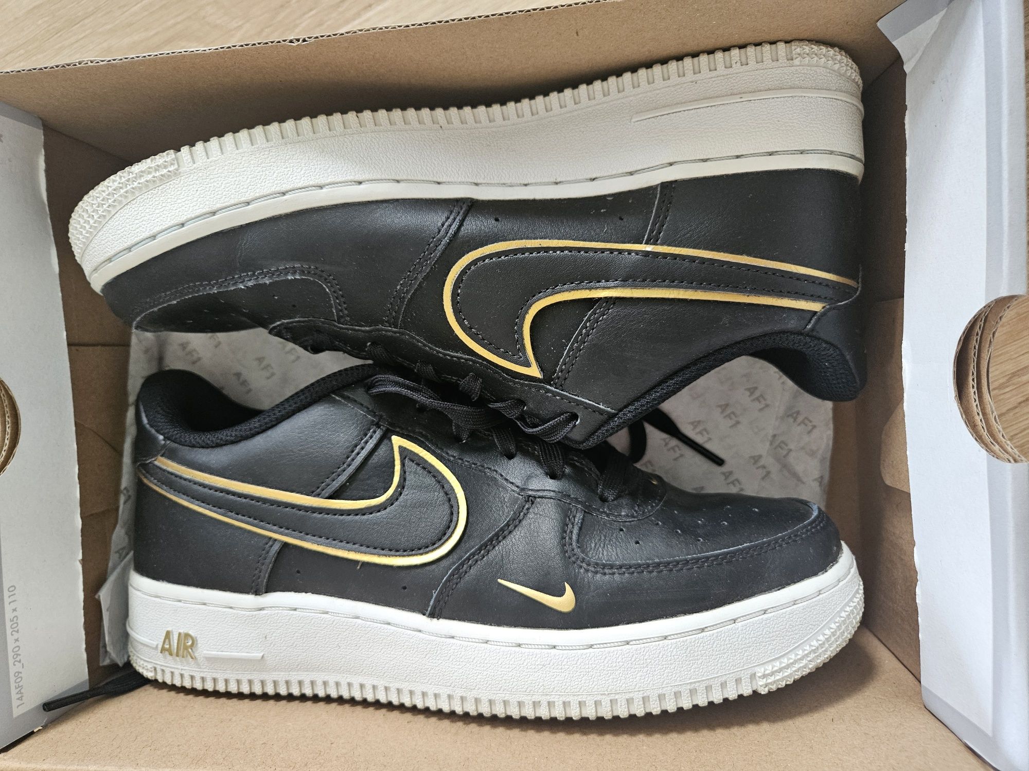 Nike Air Force 1 czarno złote 38.5