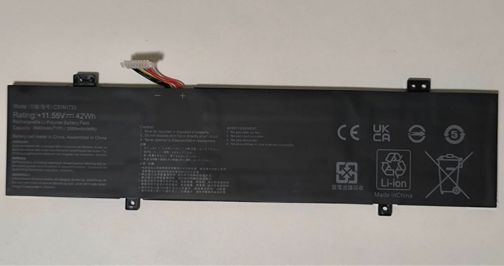 АКБ до ноутбуку ASUS C31N1 B31N1 C41N1 A41N1 A41-X550 AP31-1008HA