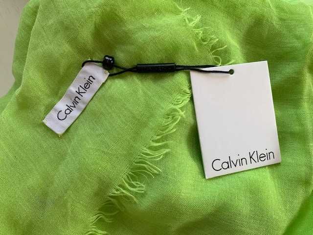 Парео на купальник Calvin Klein, по форме - широкий шарф Неон