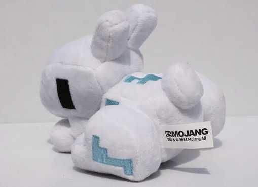 Игрушка из игры Minecraft Белый Заяц Кролик Rabbit майнкрафт Mojang