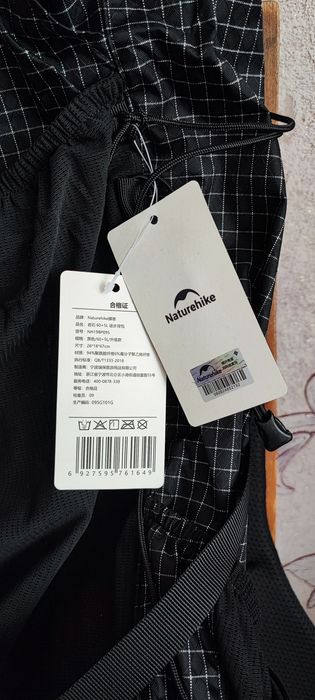 Рюкзак туристичний Naturehike 60 + 5 л Dyneema чорний