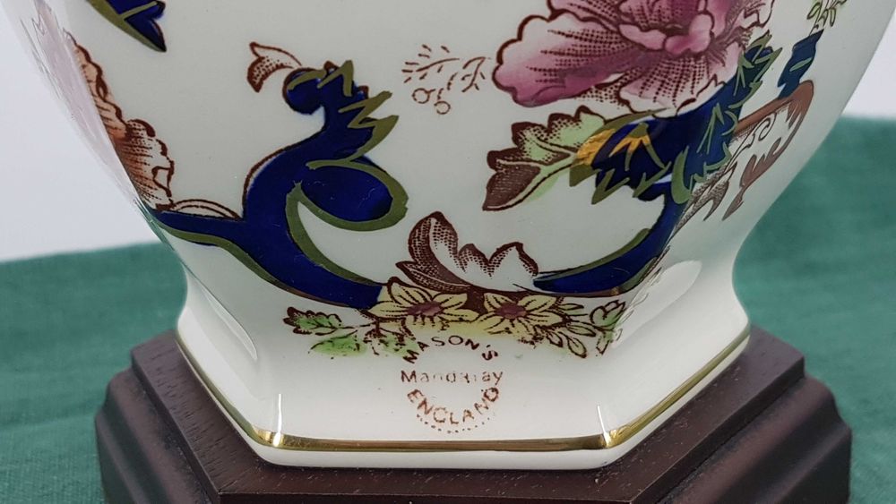 Винтажная настольная керамическая лампа  Mason's Blue Mandalay