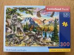 Puzzle 300 el. Wolf Family and Eagles Castorland