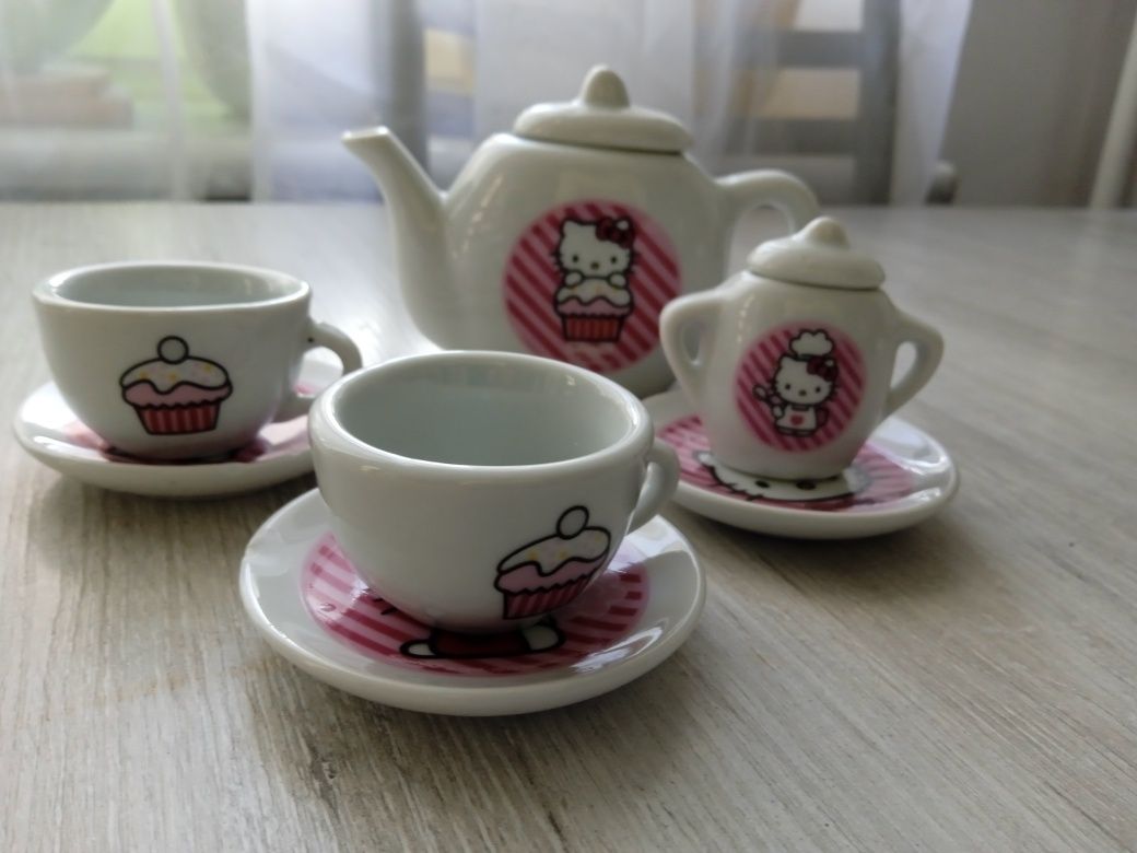 Porcelanowy zestaw hello kitty mini dla dzieci