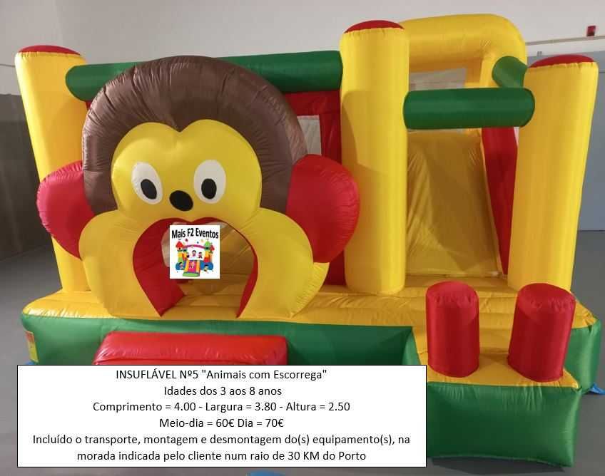 Aluguer Insufláveis, Trampolins, Matraquilhos, Máquinas Bolas de Sabão