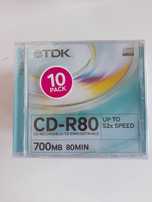 TDK CD-R 80 / 700MB / Up to 52xspeed / CD Enregistrable por estrear