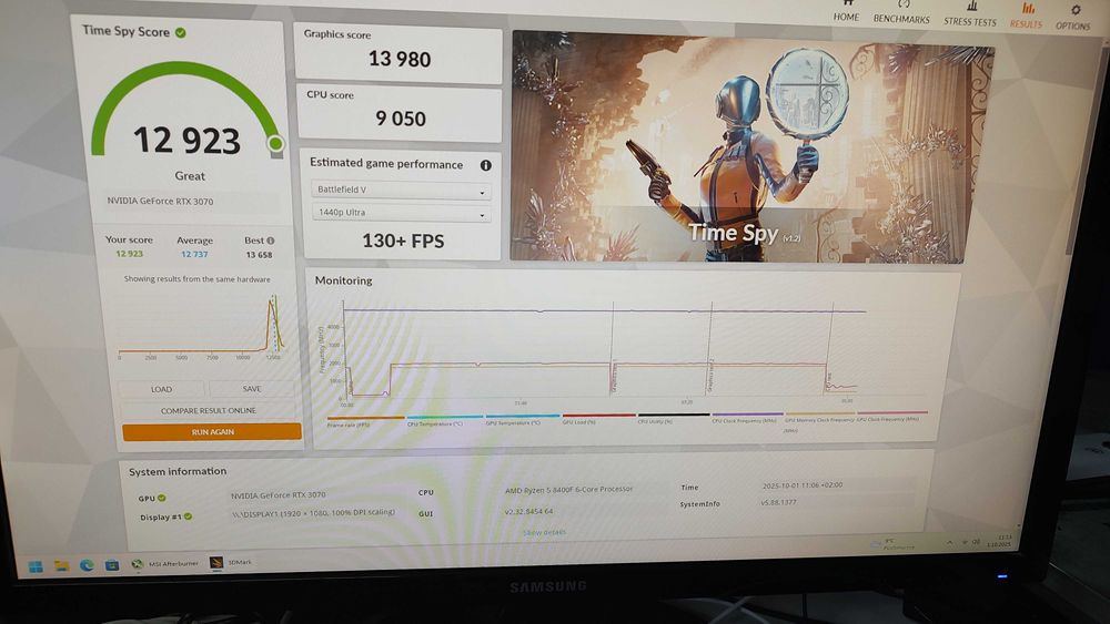 Gracz - RYZEN 5 8400F/RTX 3070 8GB/16GB DDR5 /SSD 512GB /GWR.