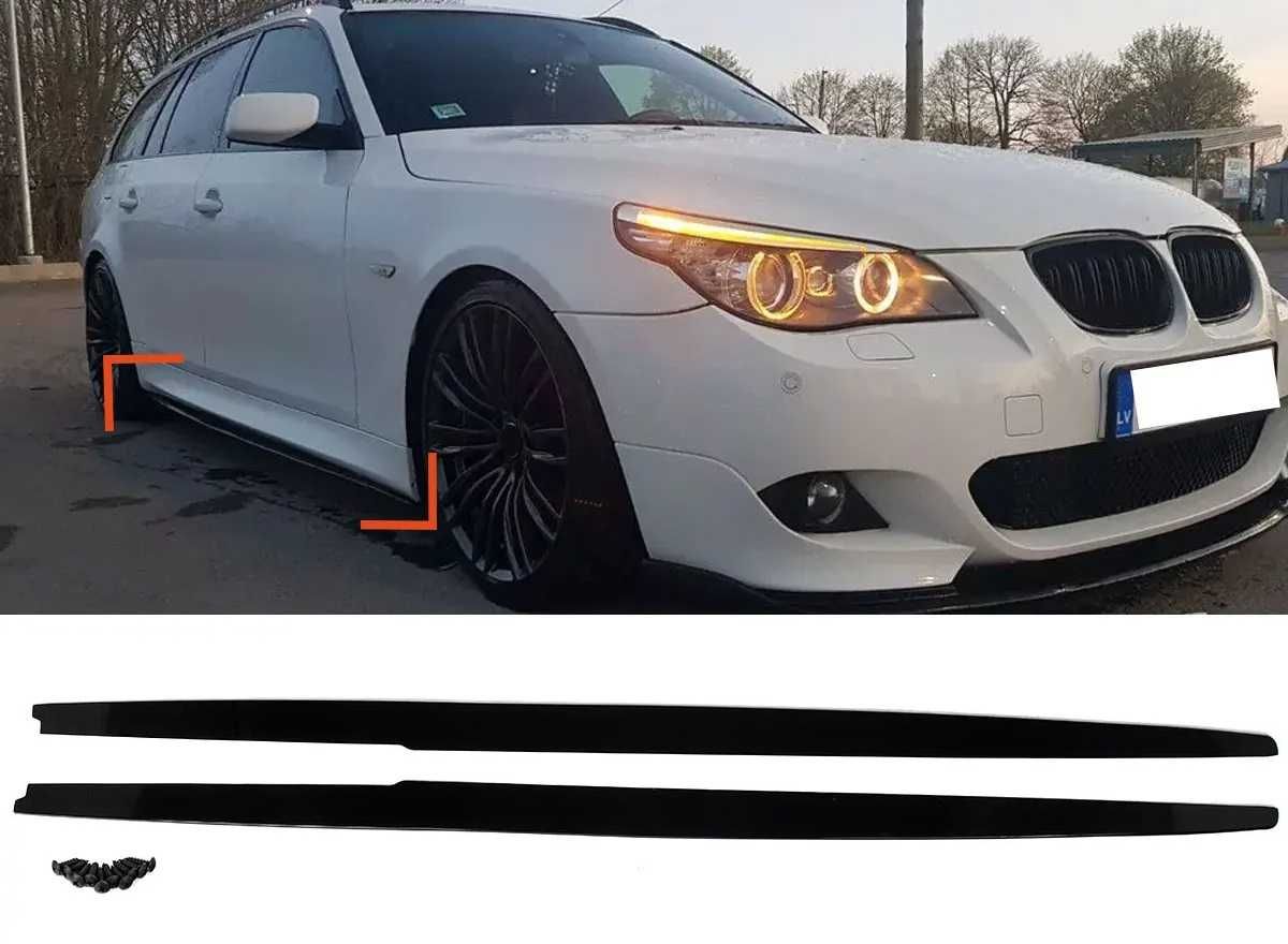 DOKŁADKI listwy PROGÓW MP STYLE do BMW E60 E61 M PAKIET czarny progi
