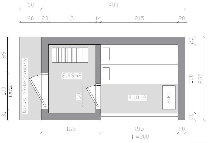 Nowoczesna sauna ogrodowa S1 DELUXE, Modrzew, sucha, zewnętrzna GOTOWA