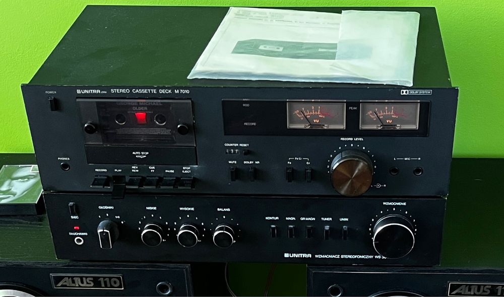 Zestaw stereo Unitra wzmacniacz WS304S deck M7010