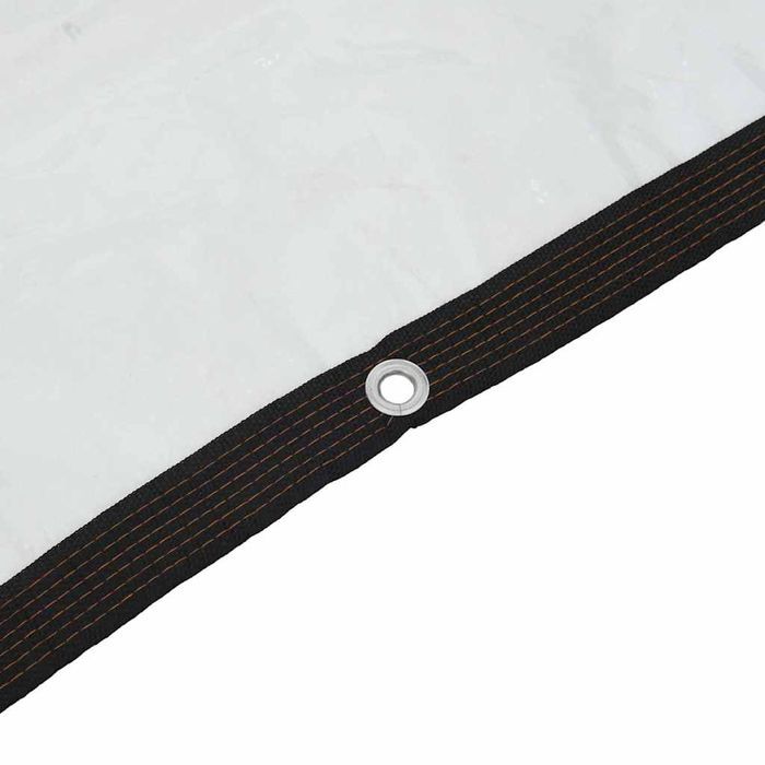 vidaXL Przezroczysta plandeka z oczkami 4x12 m Polietylen