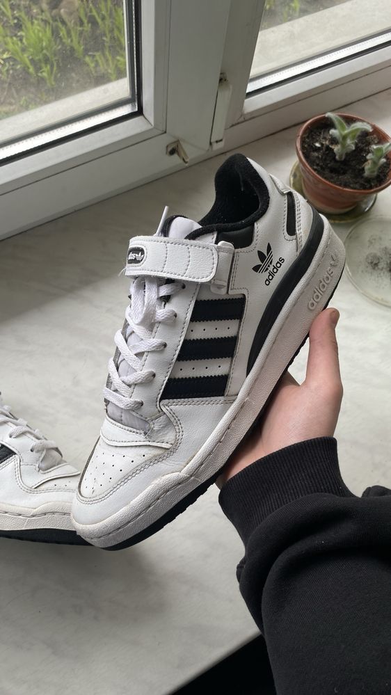 кросівки adidas forum low 44 black and white