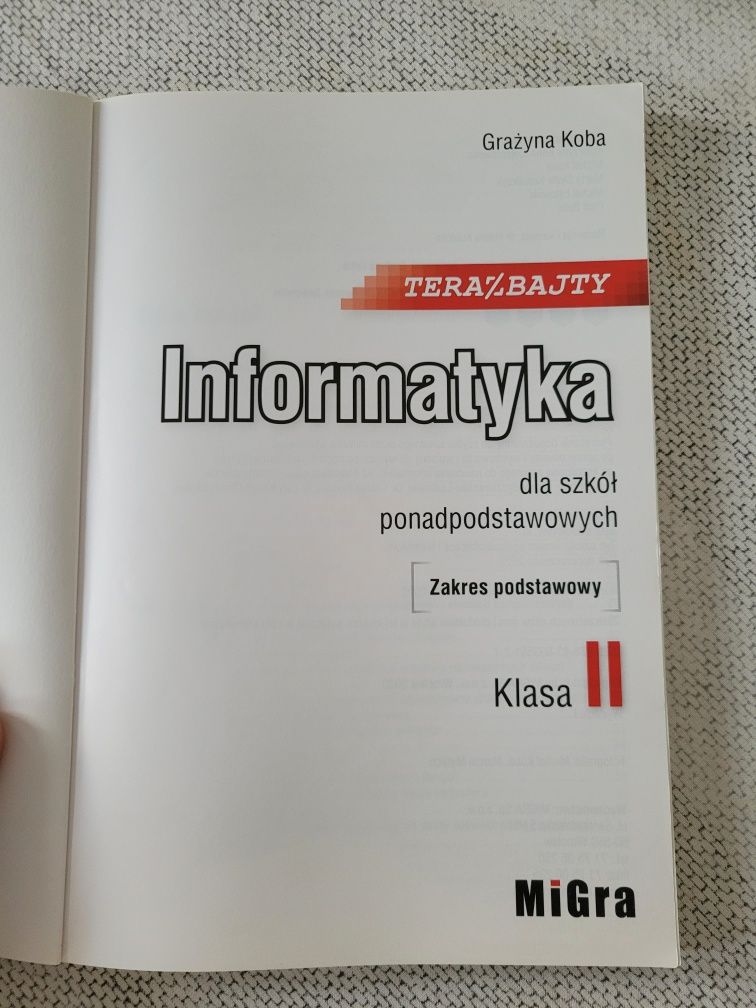 Informatyka klasa 2 szkoła ponadpodstawowa