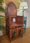 cadeirao, altar, trono, indiano, rustico