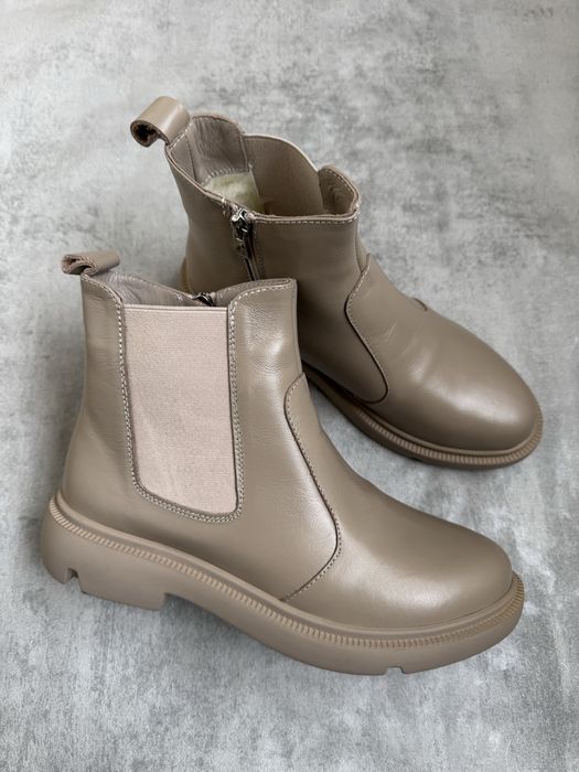 Зимові класичні черевички натуральна шкіра