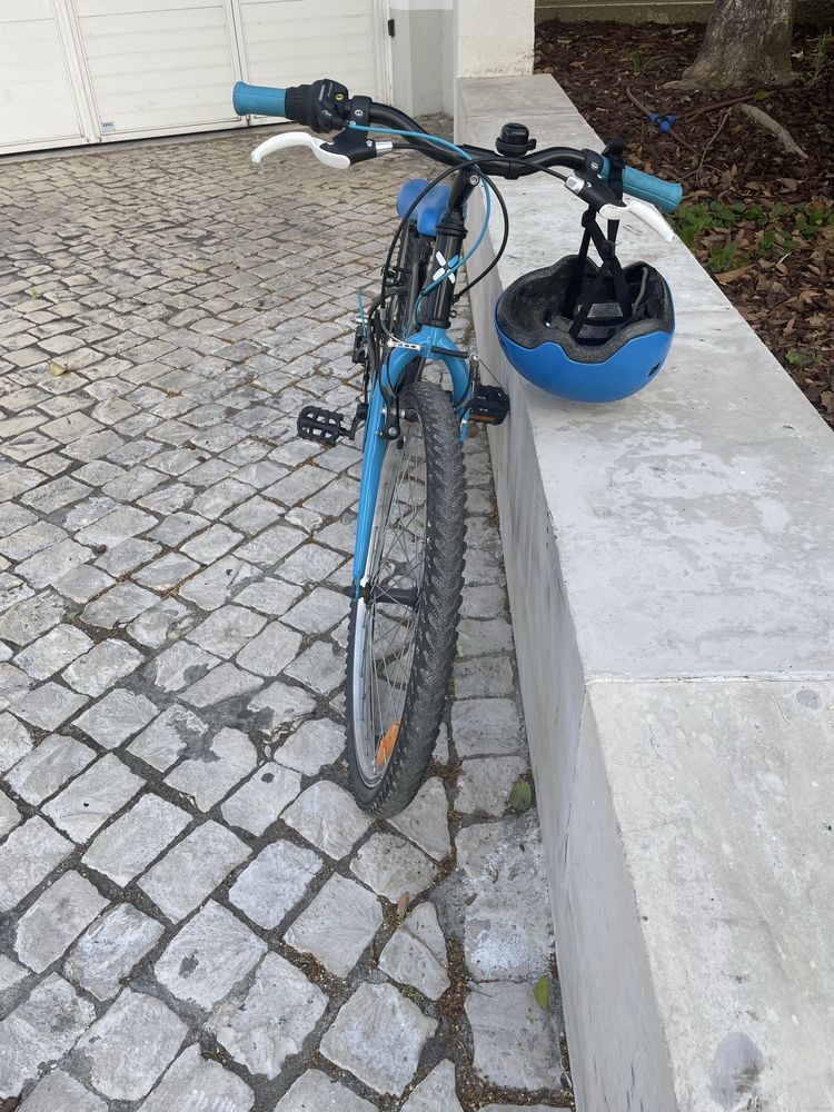 Bicicleta decathlon azul