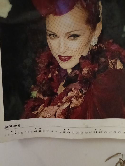 Calendário de parede MADONNA de 1998