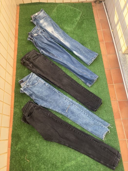 5 pares skinny jeans 40