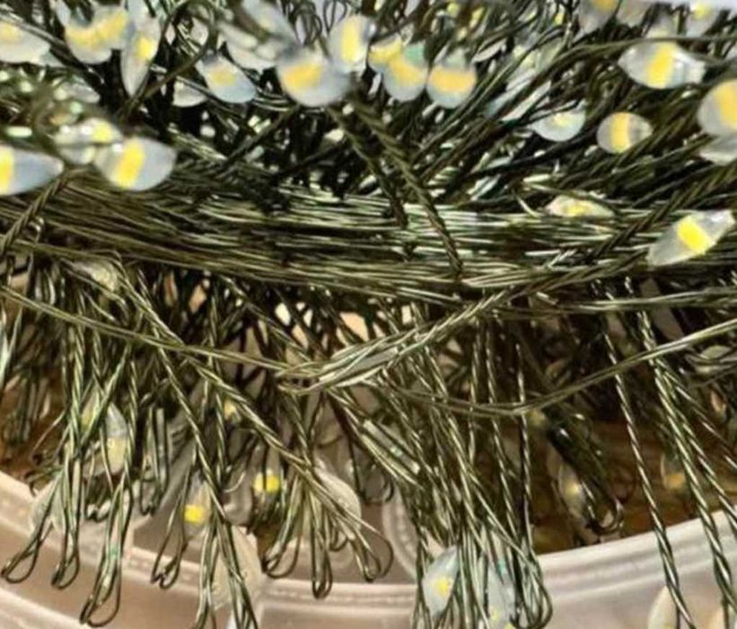 Вулична гірлянда Хвойна лапа 50 метрів 1800 ліхтарів 8 режимів + пульт