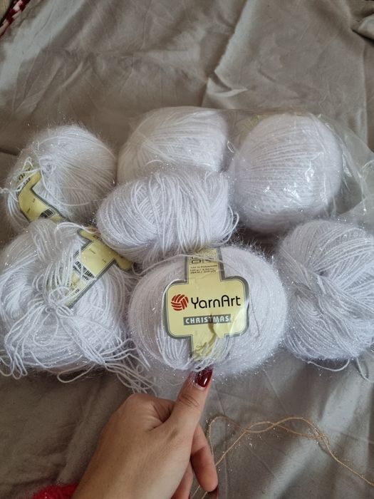 Нитки Yarnart Christmas білий