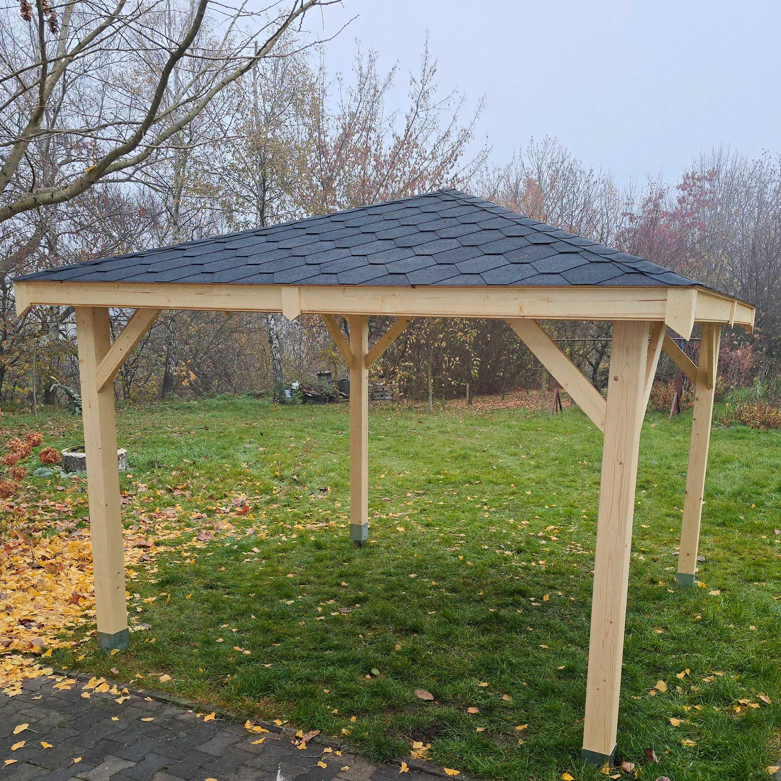 Altana ogrodowa MALTA 3X3 wiata pergola zadaszenie słupy 12x12