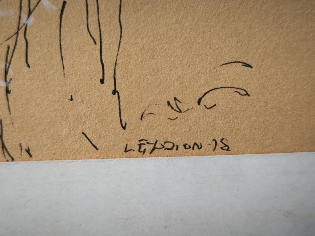Rysunek sygnowany Ledzion 78 PRL