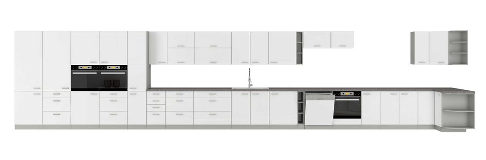 Modułowe meble kuchenne Bianca 260cm stwórz własną kuchnię