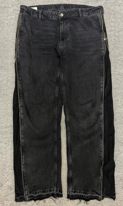 zip zara flared jeans кльош