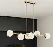 Lampa sufitowa wisząca kule złota 6 E27 Delux M K-6-1000FGD