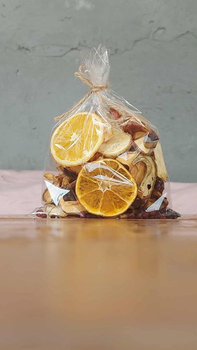 200g Owoce suszone do herbaty na kompot pomarancza jablko gruszka