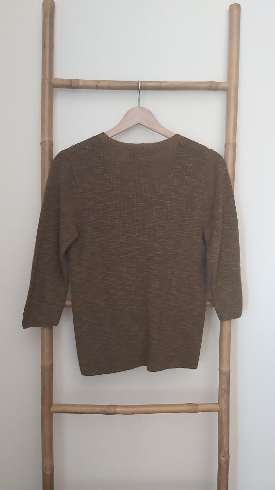 Camisola malha verde oliva da Mango