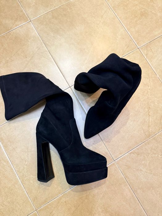 Сапоги замшеві жіночі