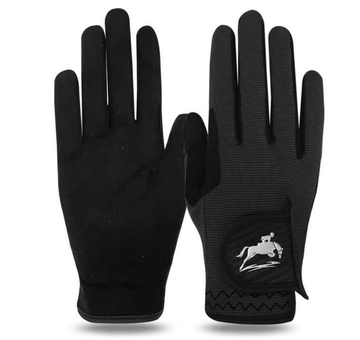 Rękawiczki Jeździeckie Do Jazdy konnej Czarne S