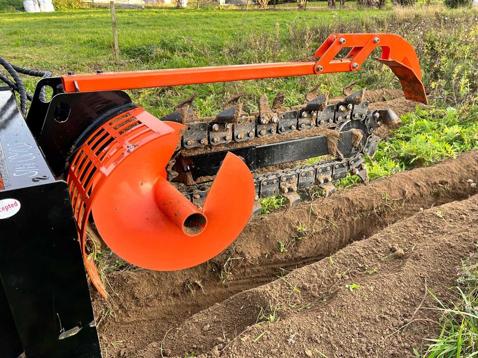 Piła trencher do drenażu do ładowarka burtowa skidsteer Captok CK-D39F