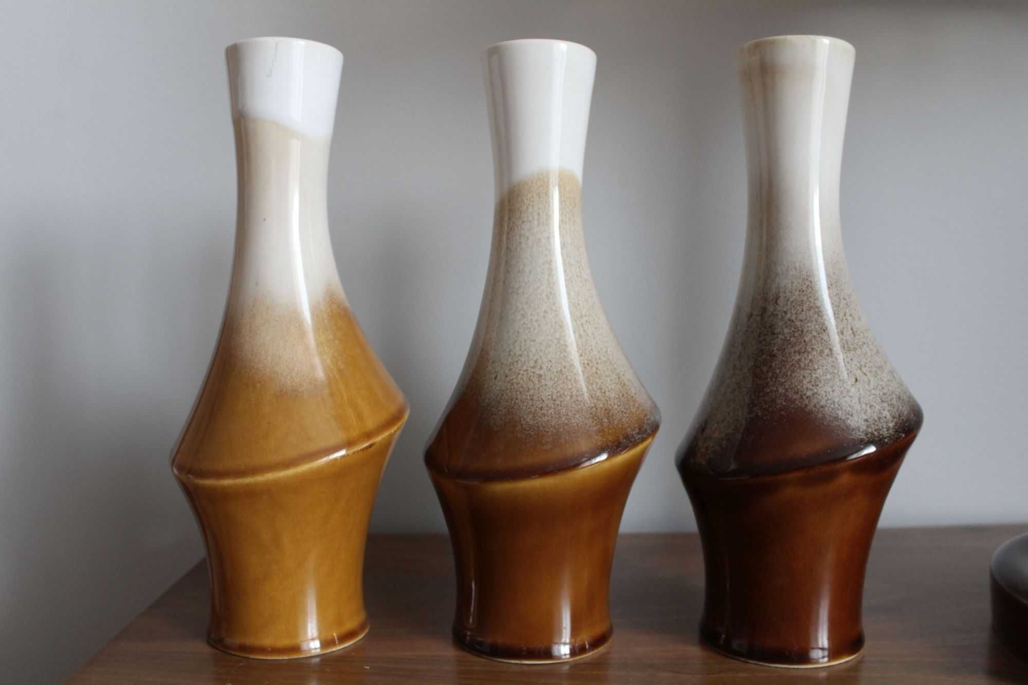 komplet wazonów wazon Ditmar Urbach Czechosłowacja lata 60 70