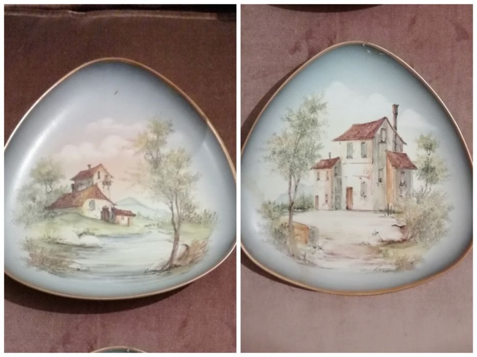 Conjunto de 2 pratos Italianos 
Conjunto de 2 pratos antigos italianos