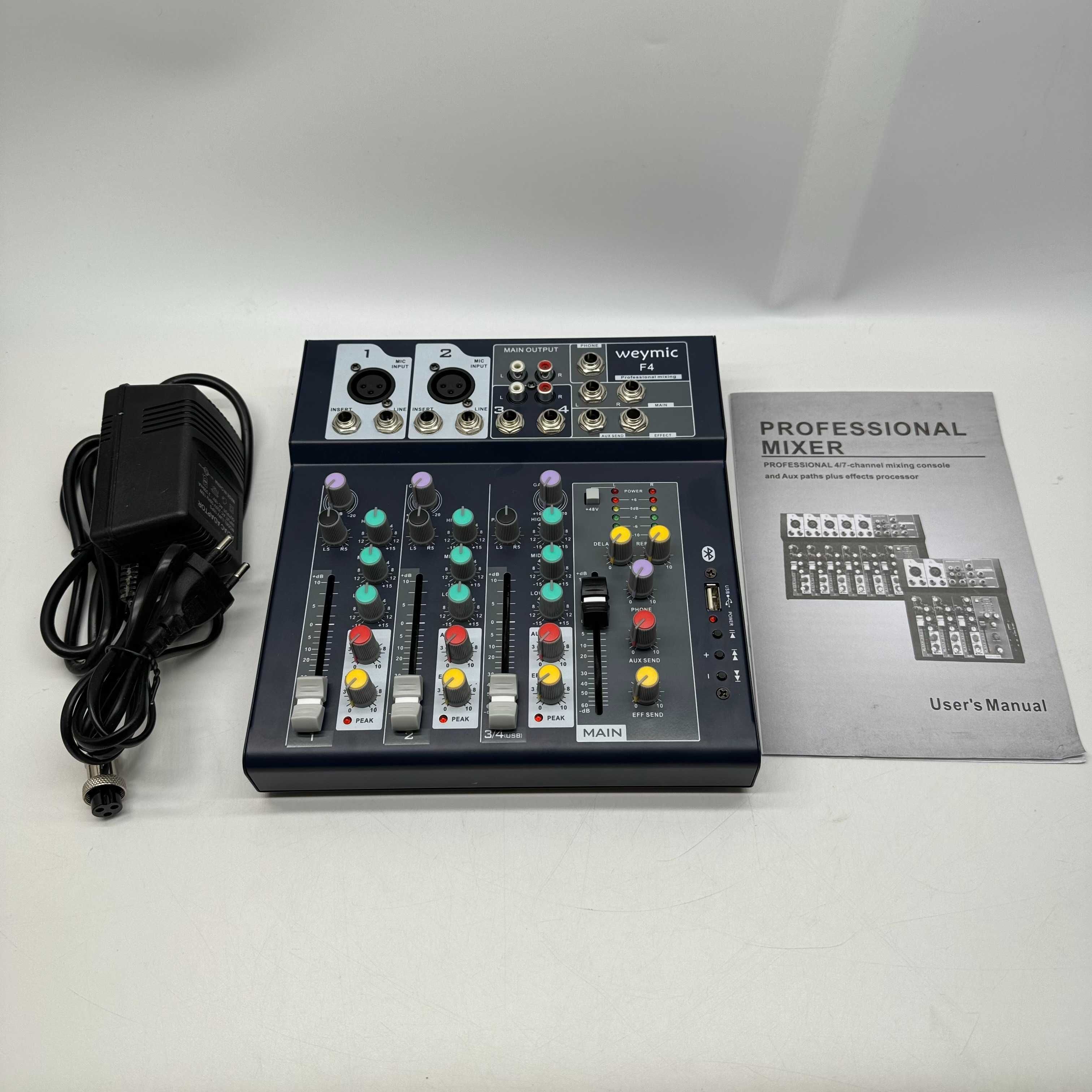 4-kanałowy profesjonalny MIKSER WEYMIC F4 USB Bluetooth
