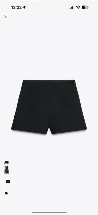 Шорты ZARA, черные шорты