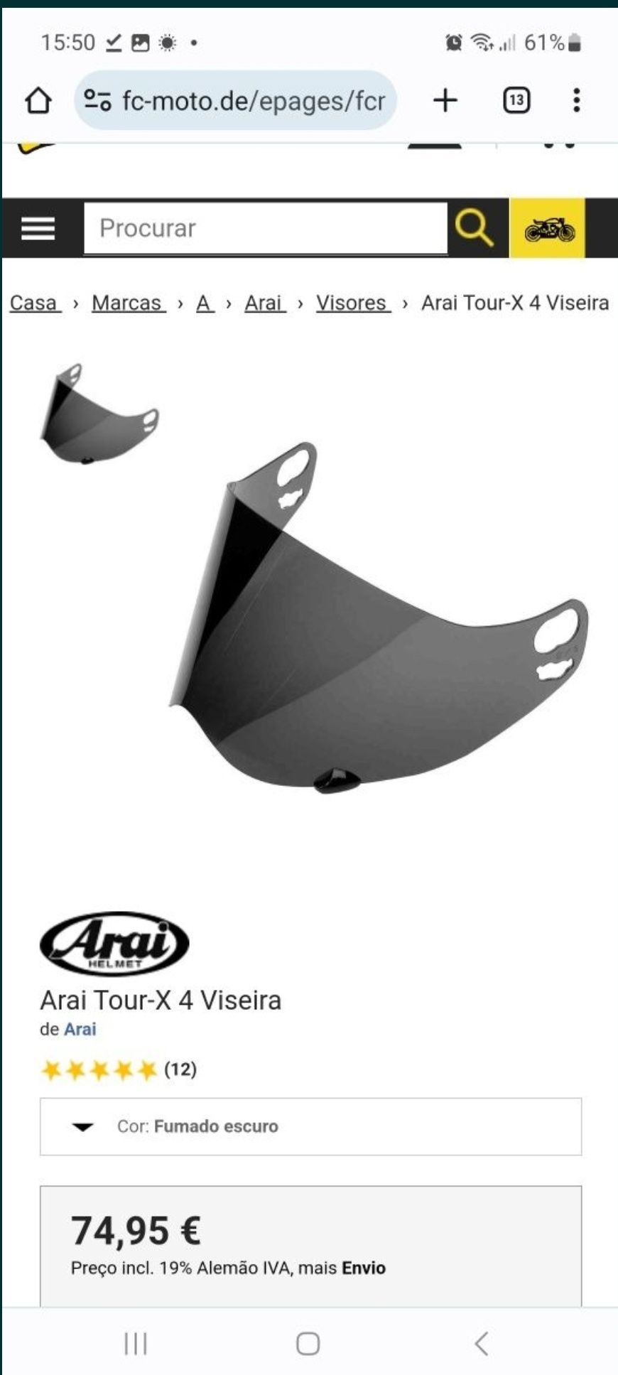 Capacete Arai Tour-X4 Cover - Tam XL