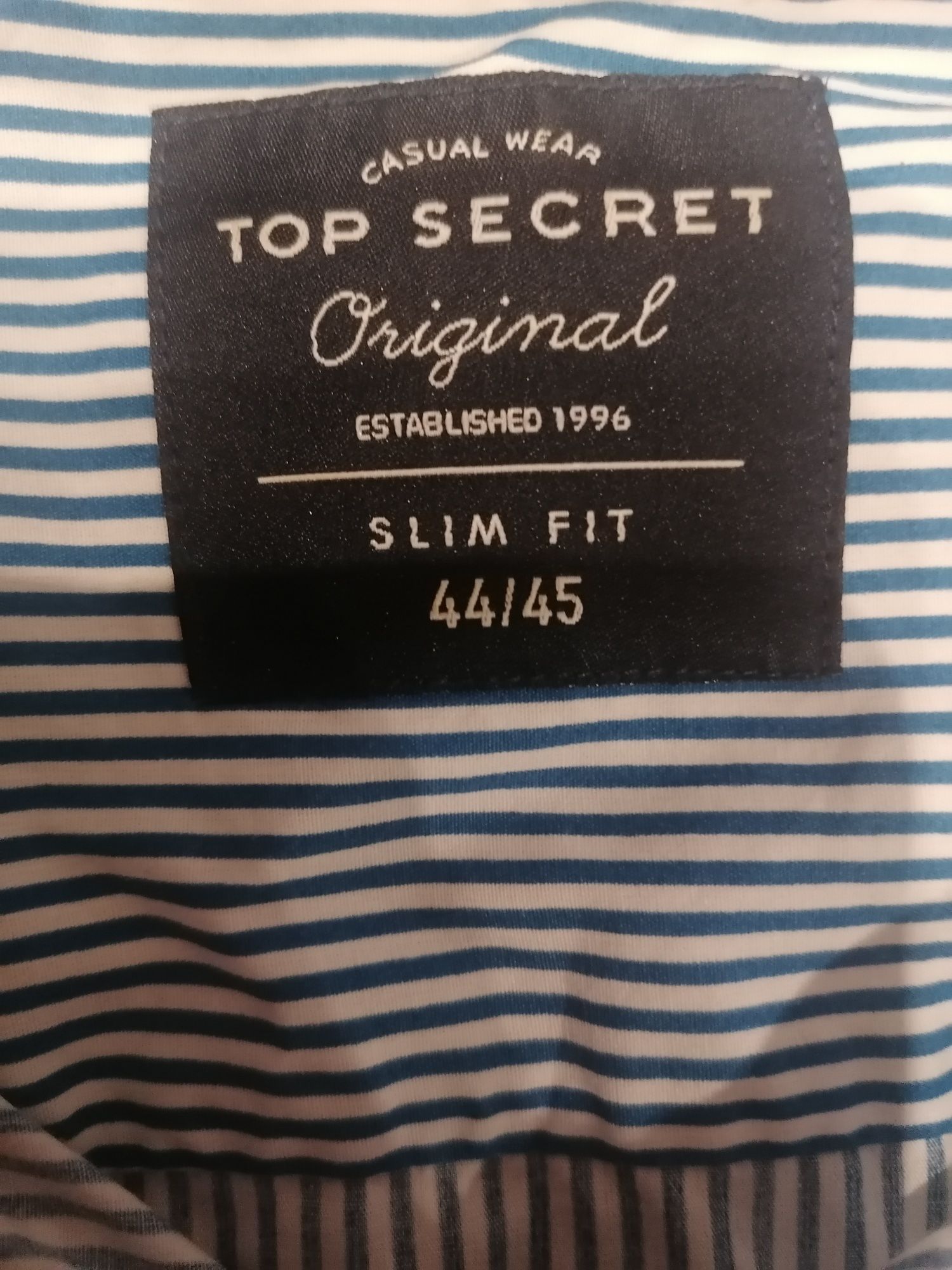 Koszula męska TOP SECRET slim fit 44/45