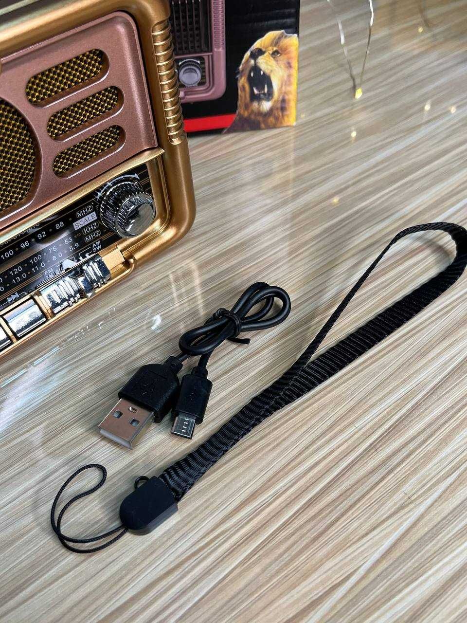 Радио со съемным аккумулятором, Bluetooth, USB, SD и солнечной панелью