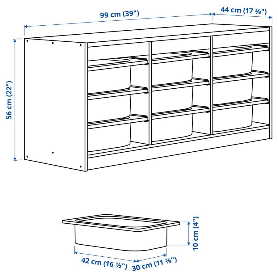 Trofast móvel arrumação IKEA com prateleiras