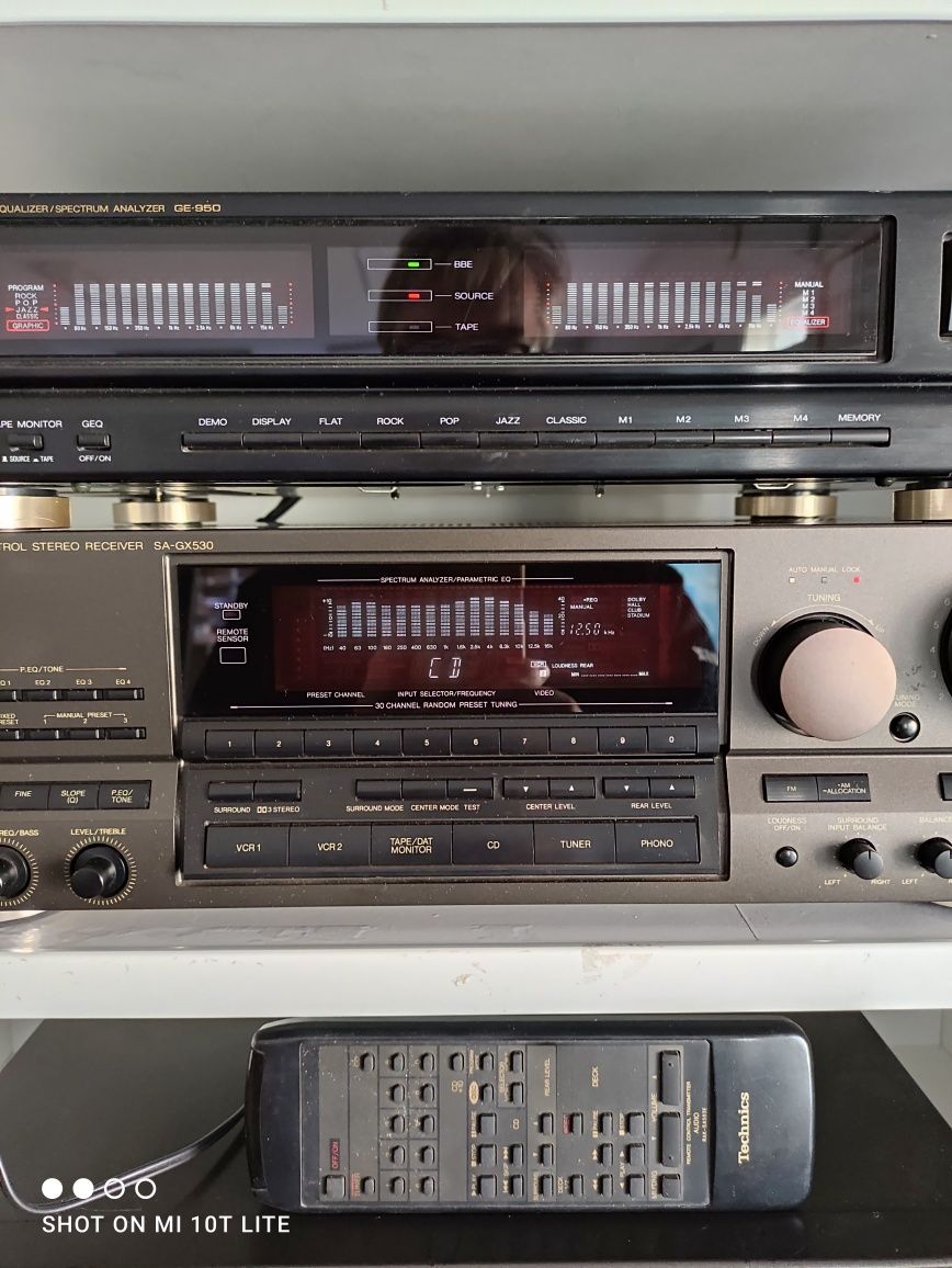 Amplituner z mocnym wzmacniaczem technics SA GX 530 Oryginalny pilot