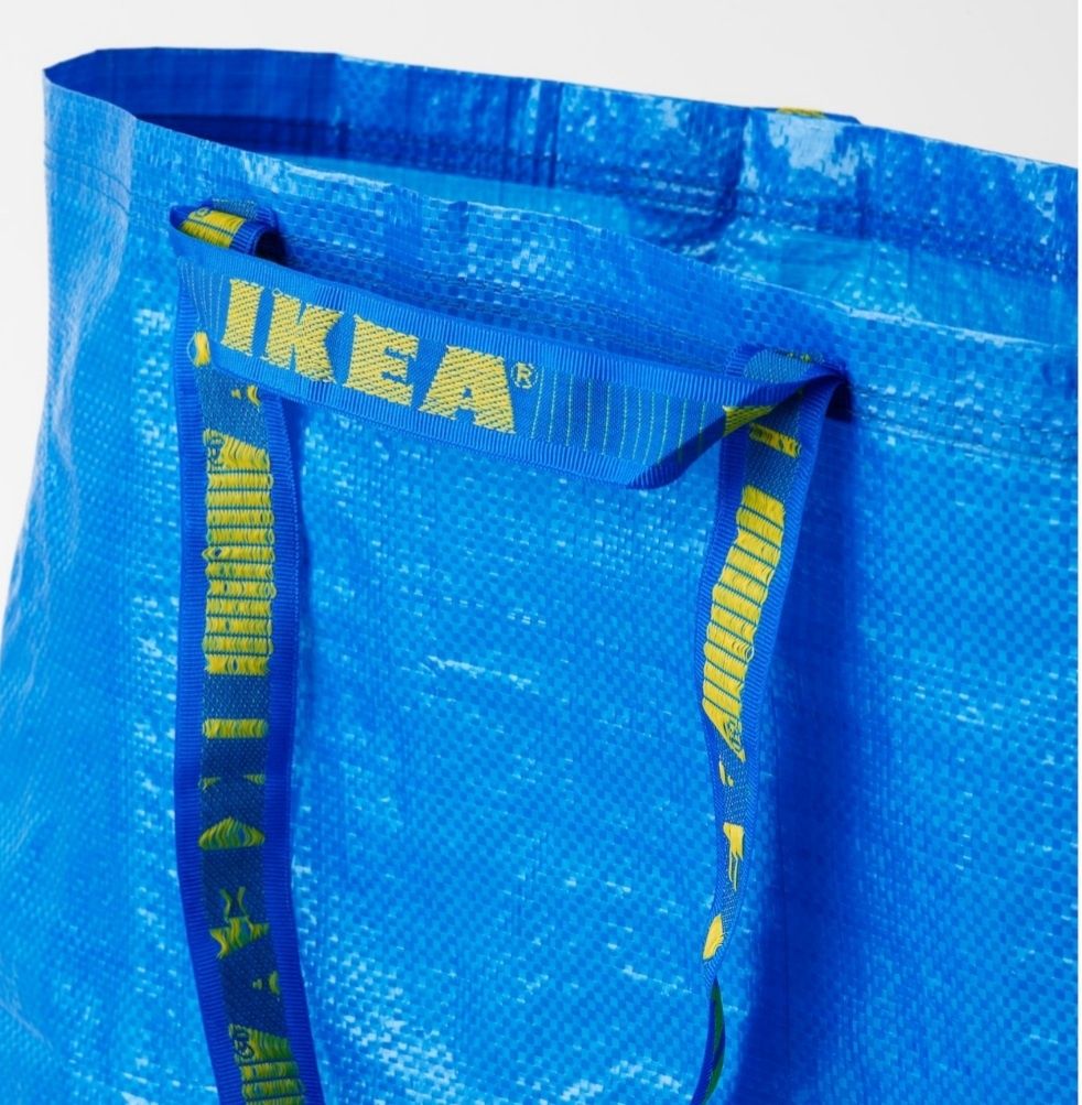 1zł wysyłka Torba 36l IKEA 3sztuki zestaw niebieska mocna i trwała