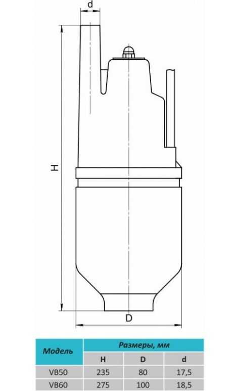 Насос для колодца вибрационный Rudes VB-50 + шланг 30 метров