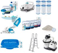 Аксессуары для бассейнов: пылесосы, тенты, химия, лестницы, фильтры