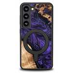 Etui Bewood Unique MagSafe Violet z drewna i żywicy na Samsung Galaxy